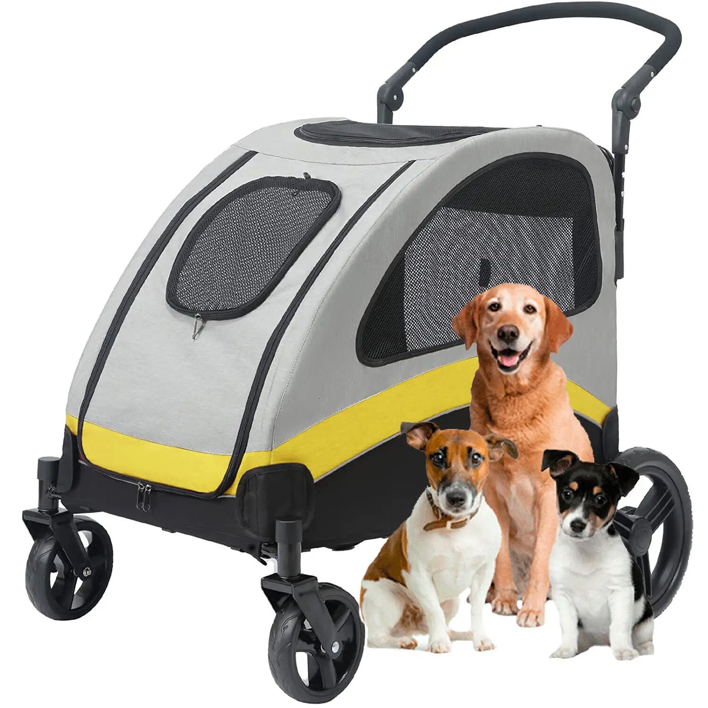 Dog Stroller Four Wheel Jogger Wagon Foldable Carrier