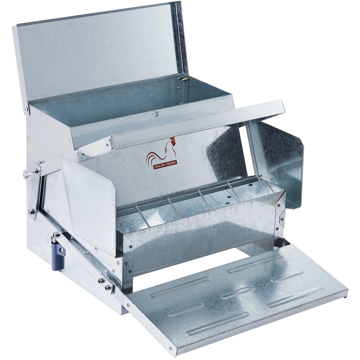 SucceBuy Automatic Chicken Feeder Galvanized Steel 25 Lbs