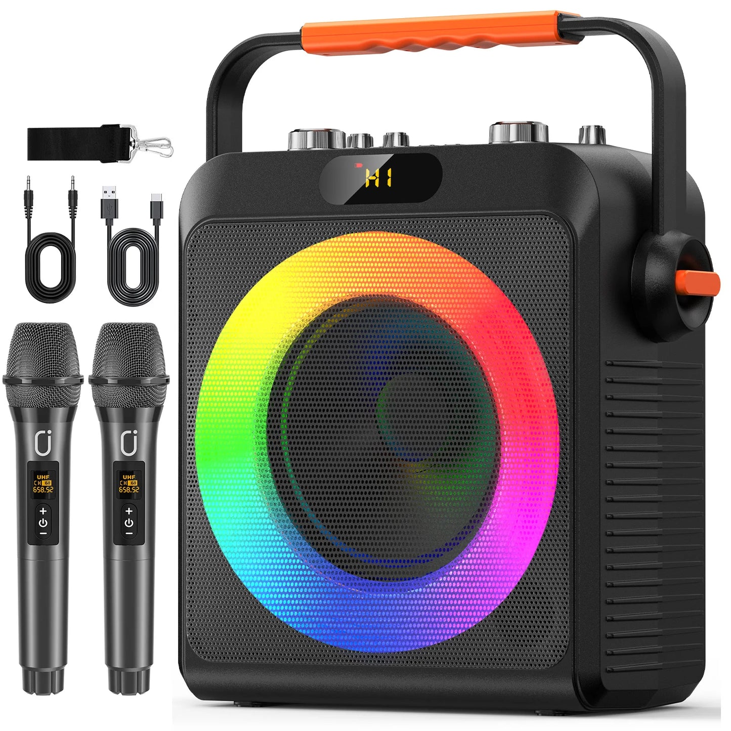 FanFun T19 Karaoke Machine With Wireless Microphones