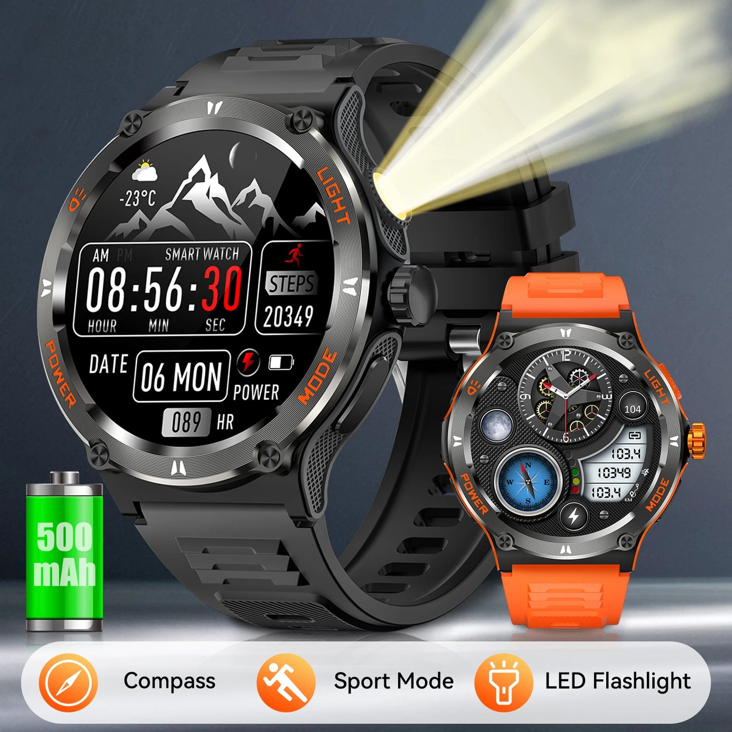 LaNikar Smart Watch 1.53 In Waterproof Sport Men Heart Rate
