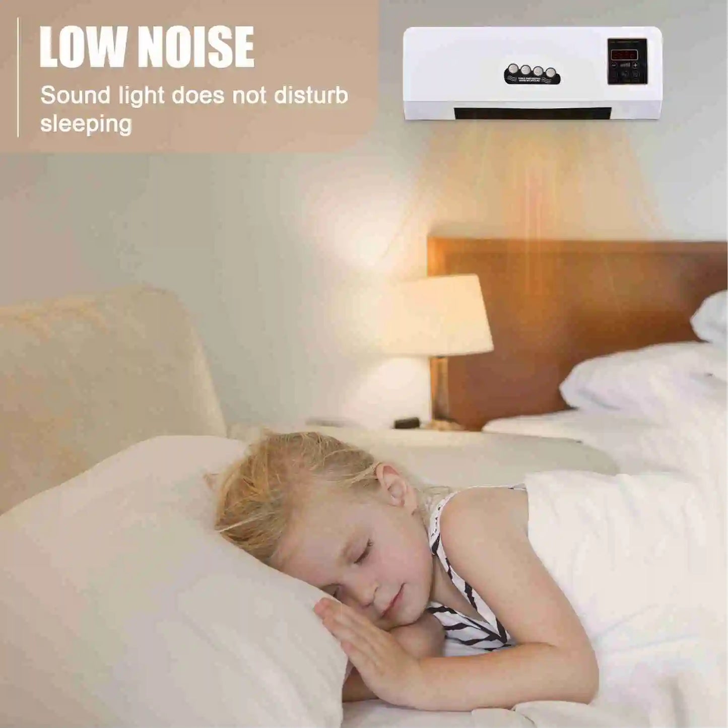 Youthink 2 In 1 Heater Fan With Nature Wind Timing Digital Display Wall Mounted Space Heater Home Office Dormitory