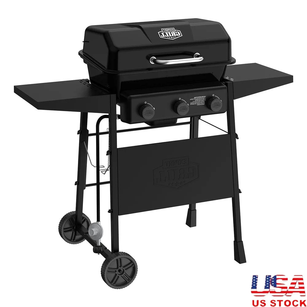 XMSJ 3 Burner Propane Gas Grill With Easy Ignition