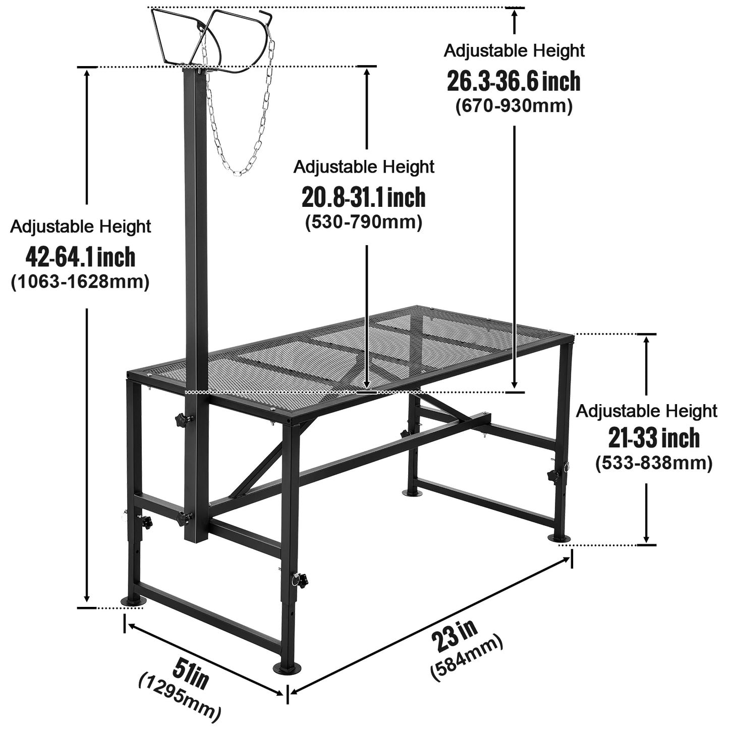 SucceBuy Goat and Sheep Stand for Milking and Shearing With Adjustable Height and Sturdy Iron Construction
