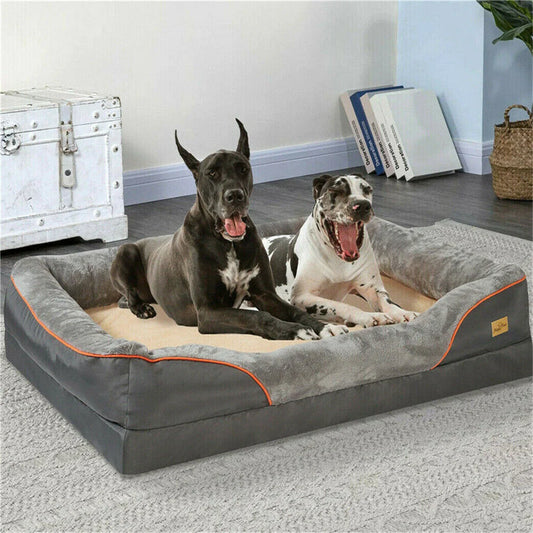 Jumbo Orthopedic Memory Foam Dog Bed Removable Cover