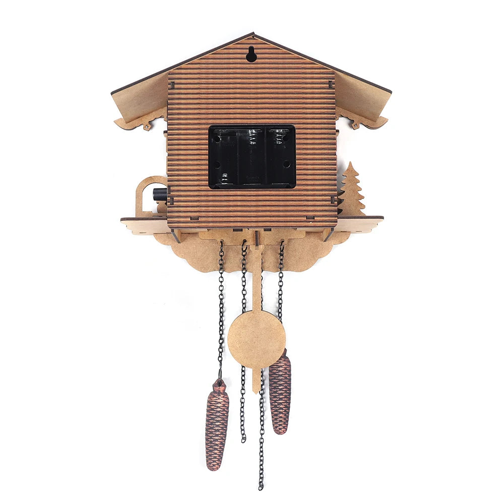 Combination Bird Cuckoo Wall Clock With Swing And Wings