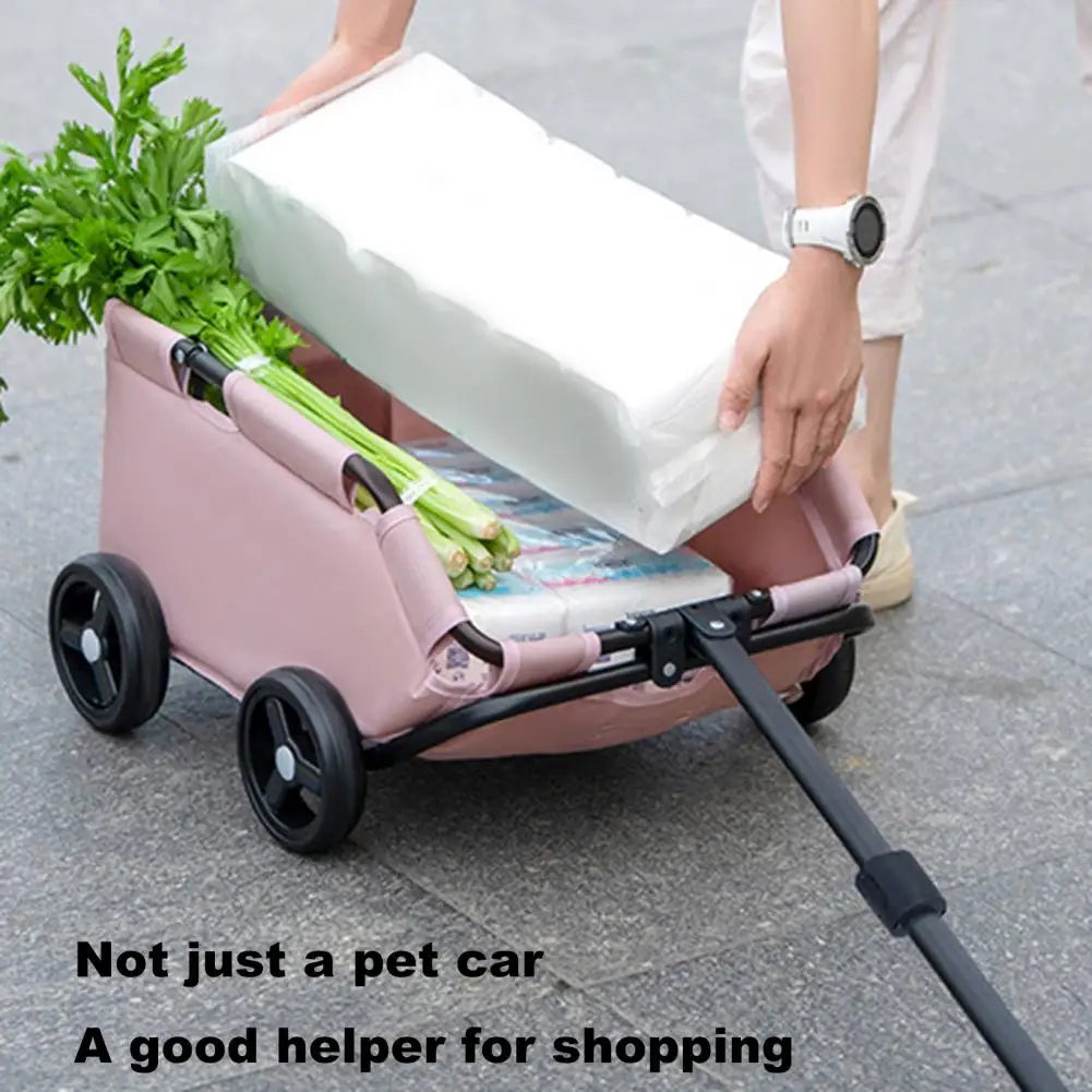 Safe Hair Free Pet Stroller For Compact Canines Cats