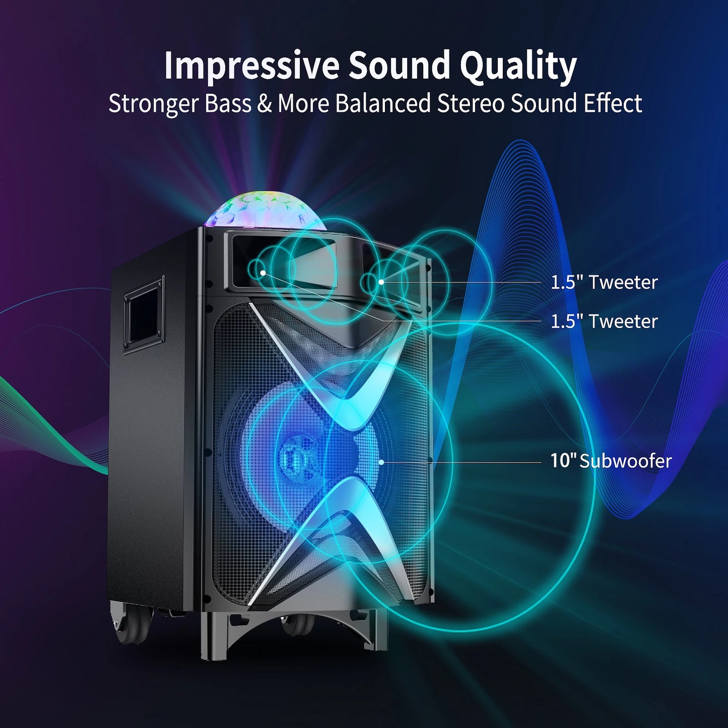 VeGue Karaoke Machine And Bluetooth Speaker PA System