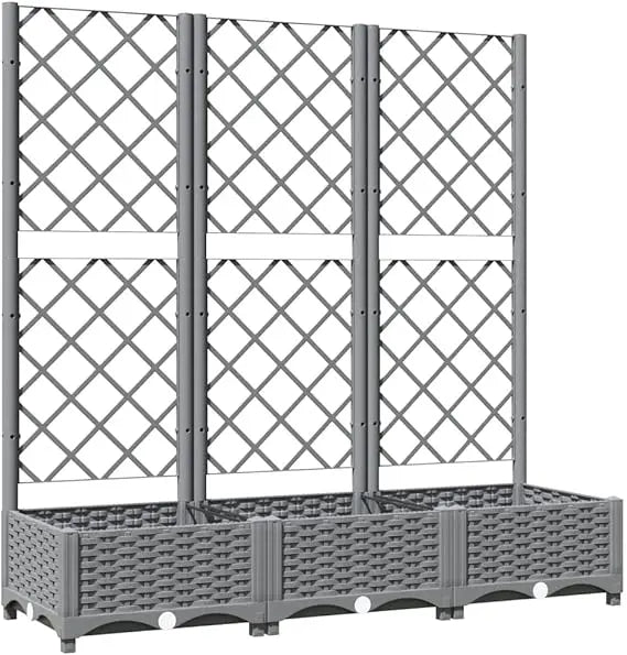 Garden Planter With Trellis Polypropylene Outdoor Patio