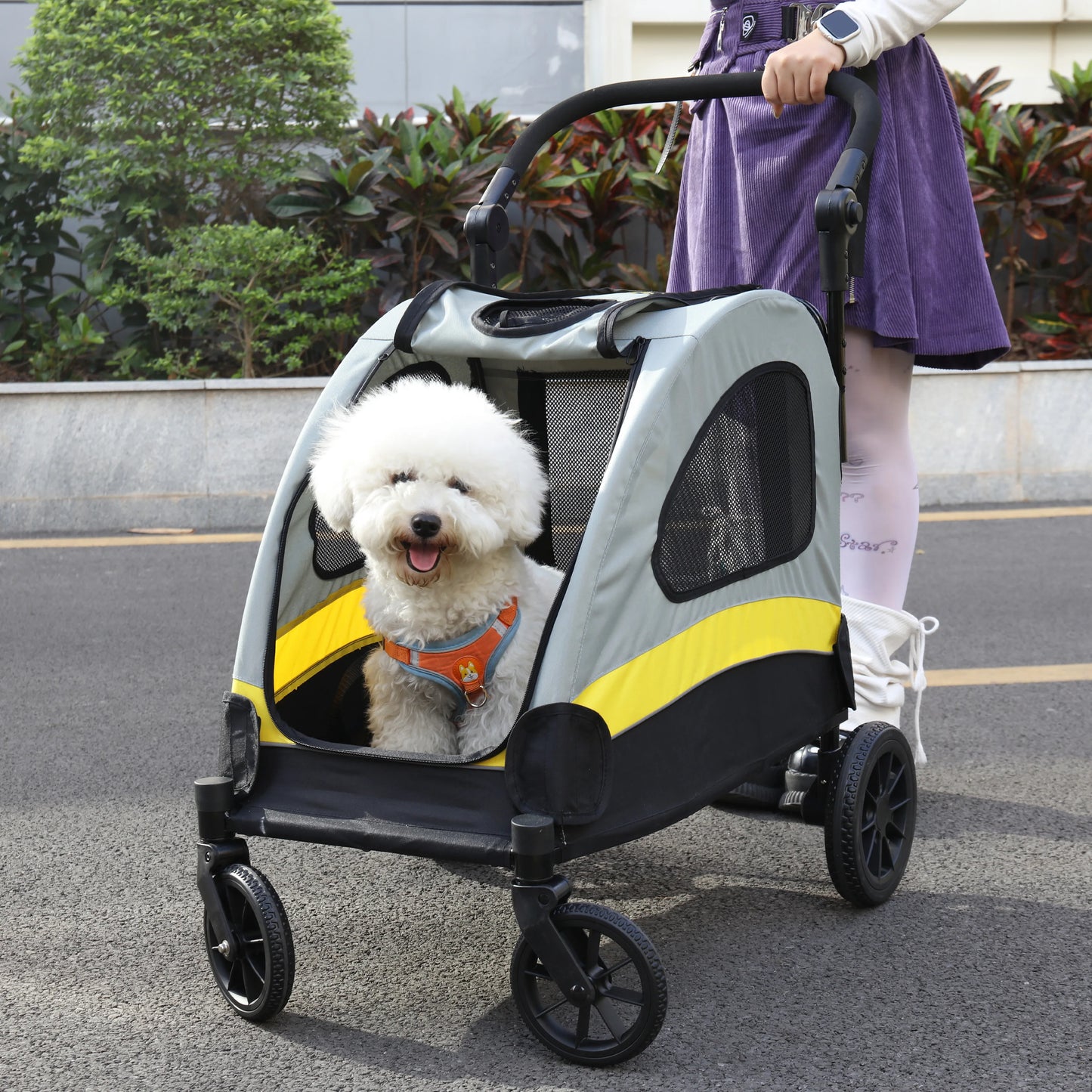 Portable Dog Stroller Jogger Wagon Foldable Cart Small Dogs