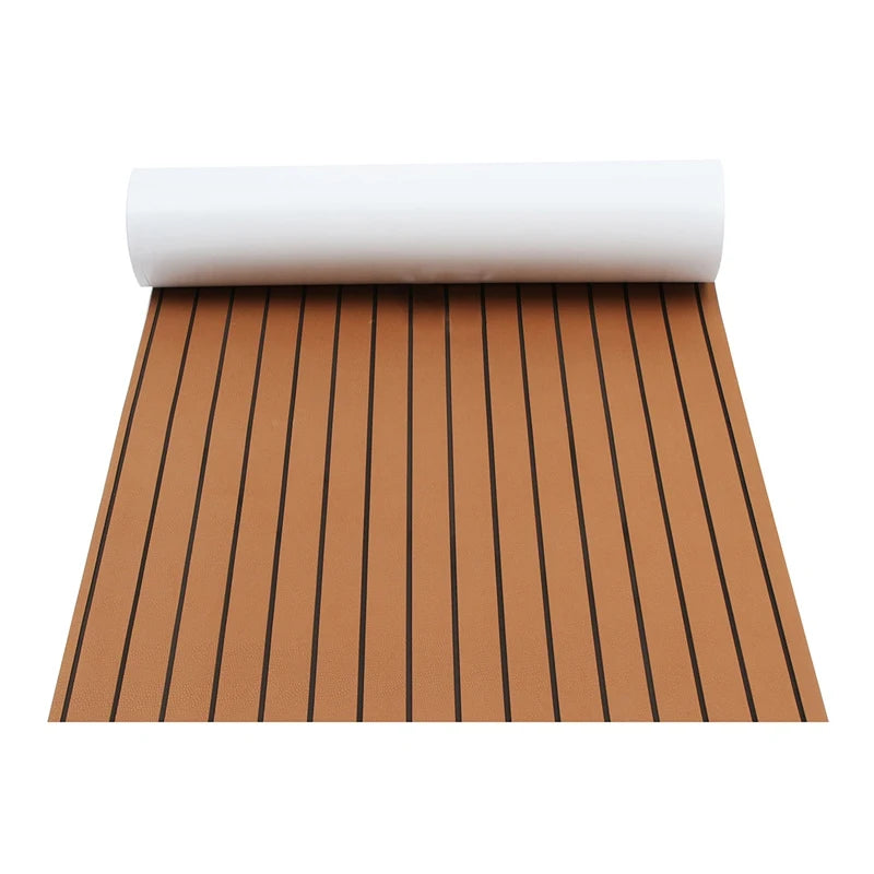 EVA Foam BoatDeckMatFauxTeak Selfadhesive AntiSlipTraction MarineFlooring YachtDecking AllWeatherDurable