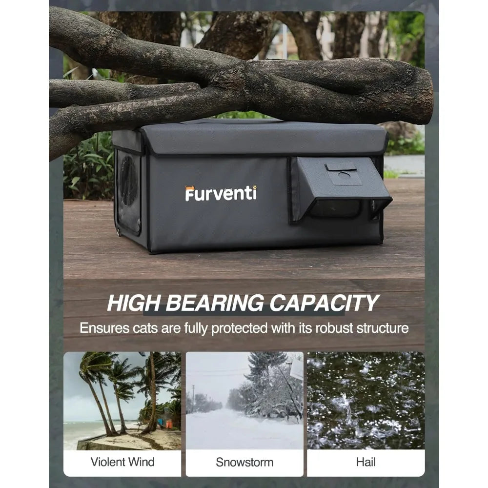 Heated Cat House Winter Shelter For Feral Cats Weatherproof