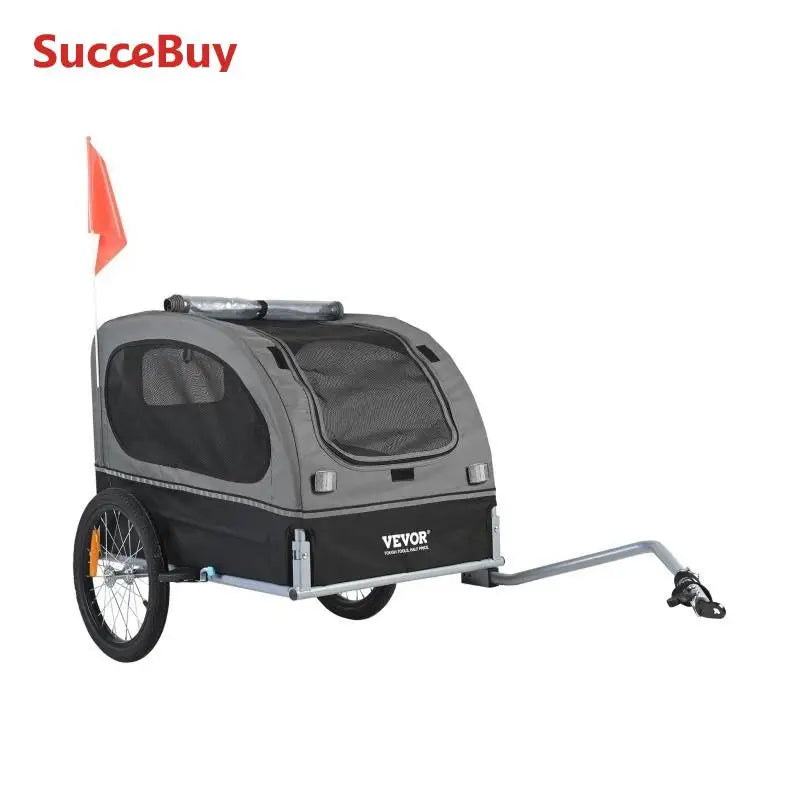 SucceBuy Dog Bike Trailer Carrier Collapsible With Wheels