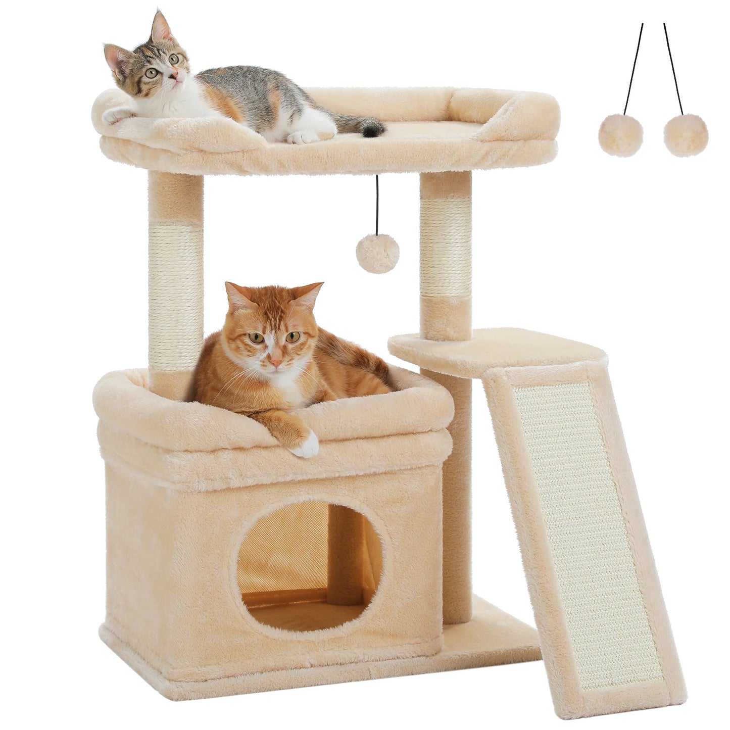 PAWZ Road Cat Tree Indoor Tower With Sisal Scratching Post Pad