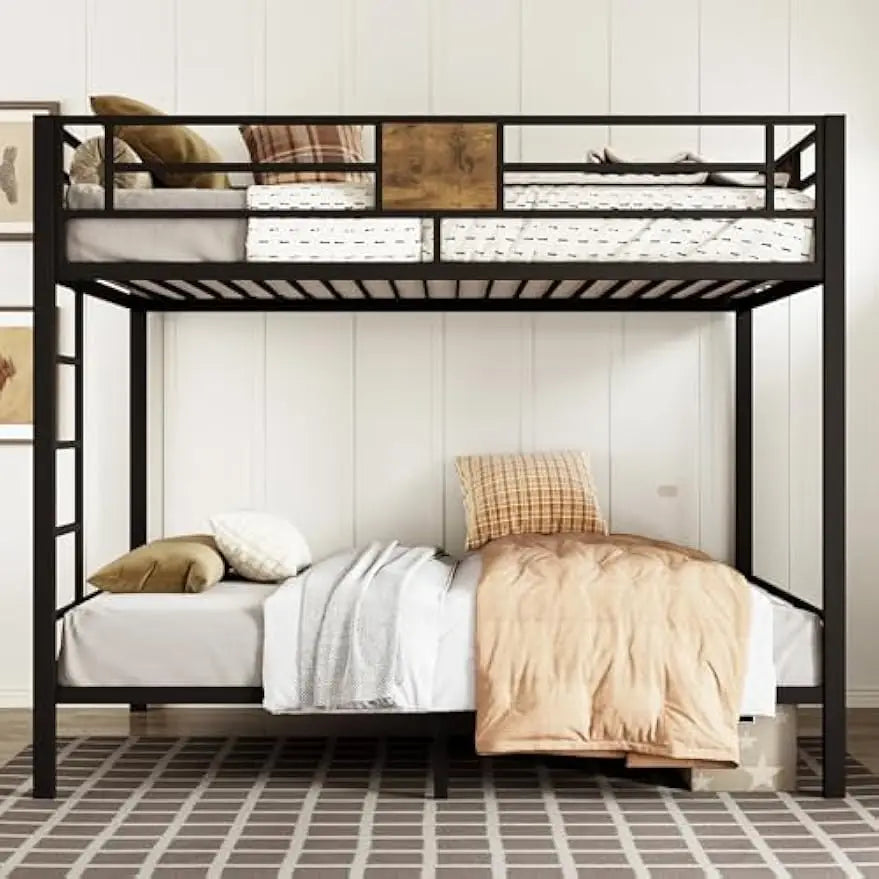 Allewie Twin Over Twin Bunk Bed With Rustic Accents