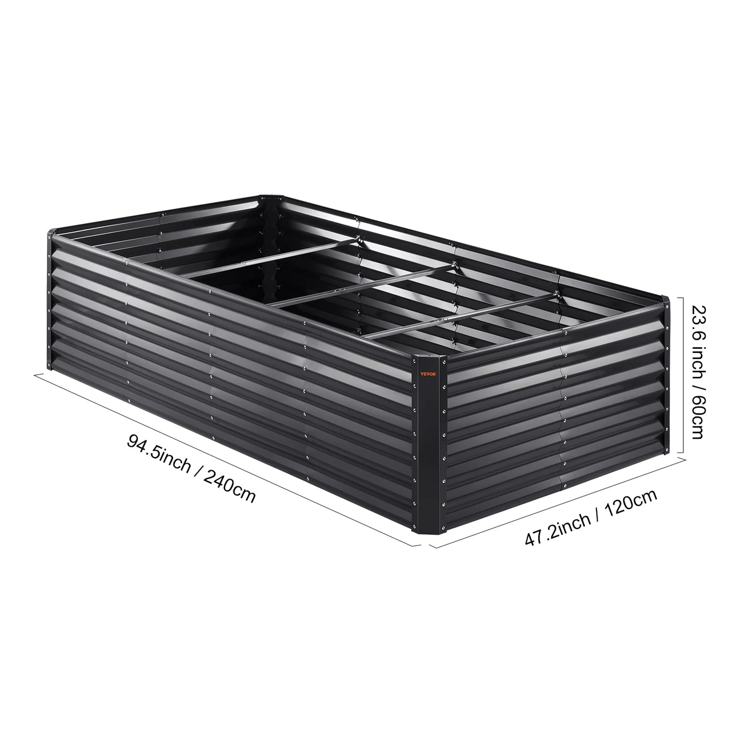 SucceBuy Raised Garden Bed Plastic And Metal Nursery Pots