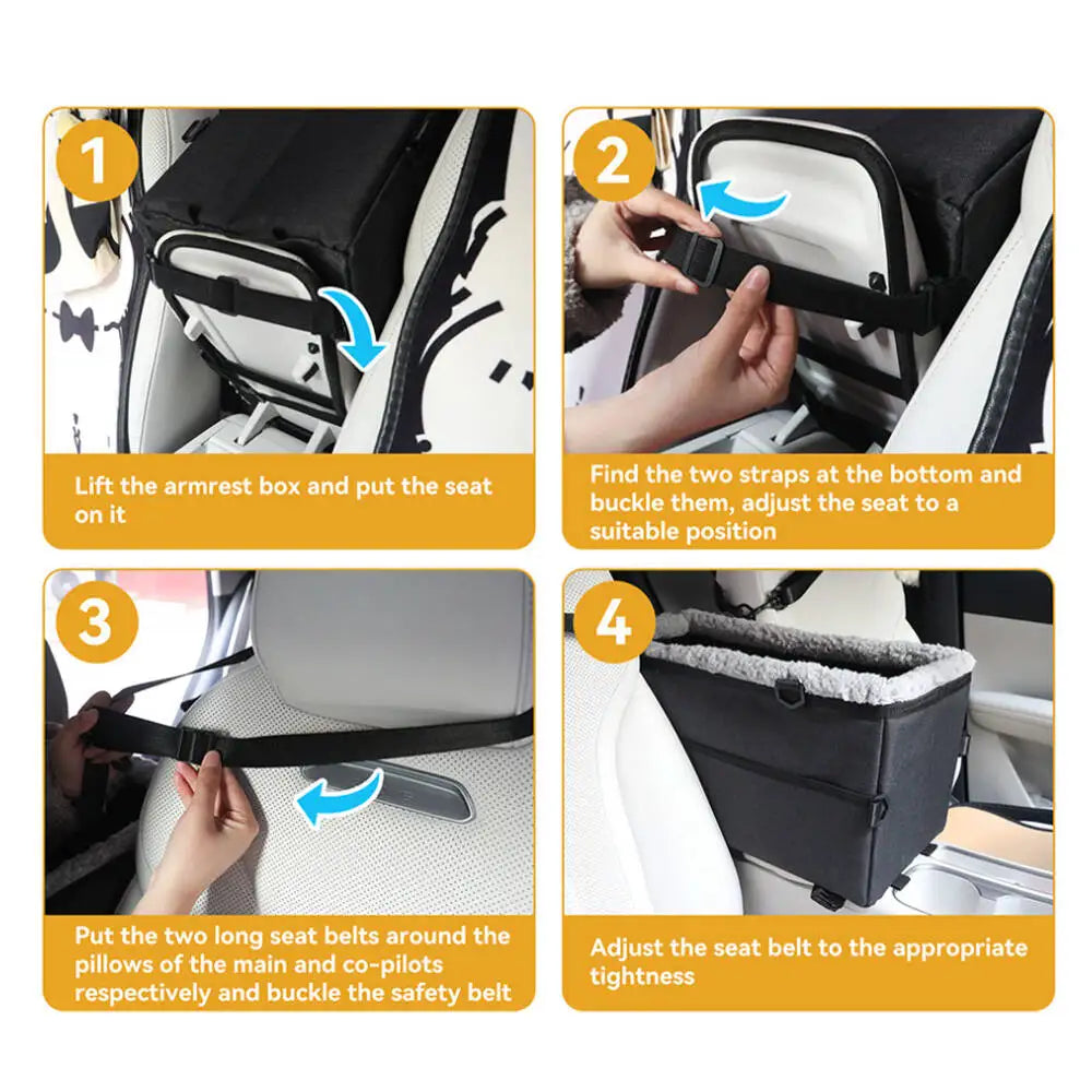 Breathable Nylon Outdoor Dog Car Kennel Carrier Bag Lightweight Front Seat Travel