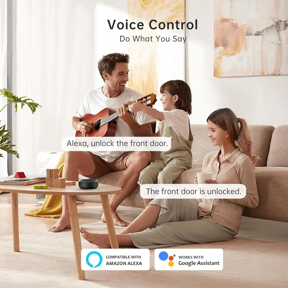 SMON Fingerprint Deadbolt With Keypad Bluetooth Lock