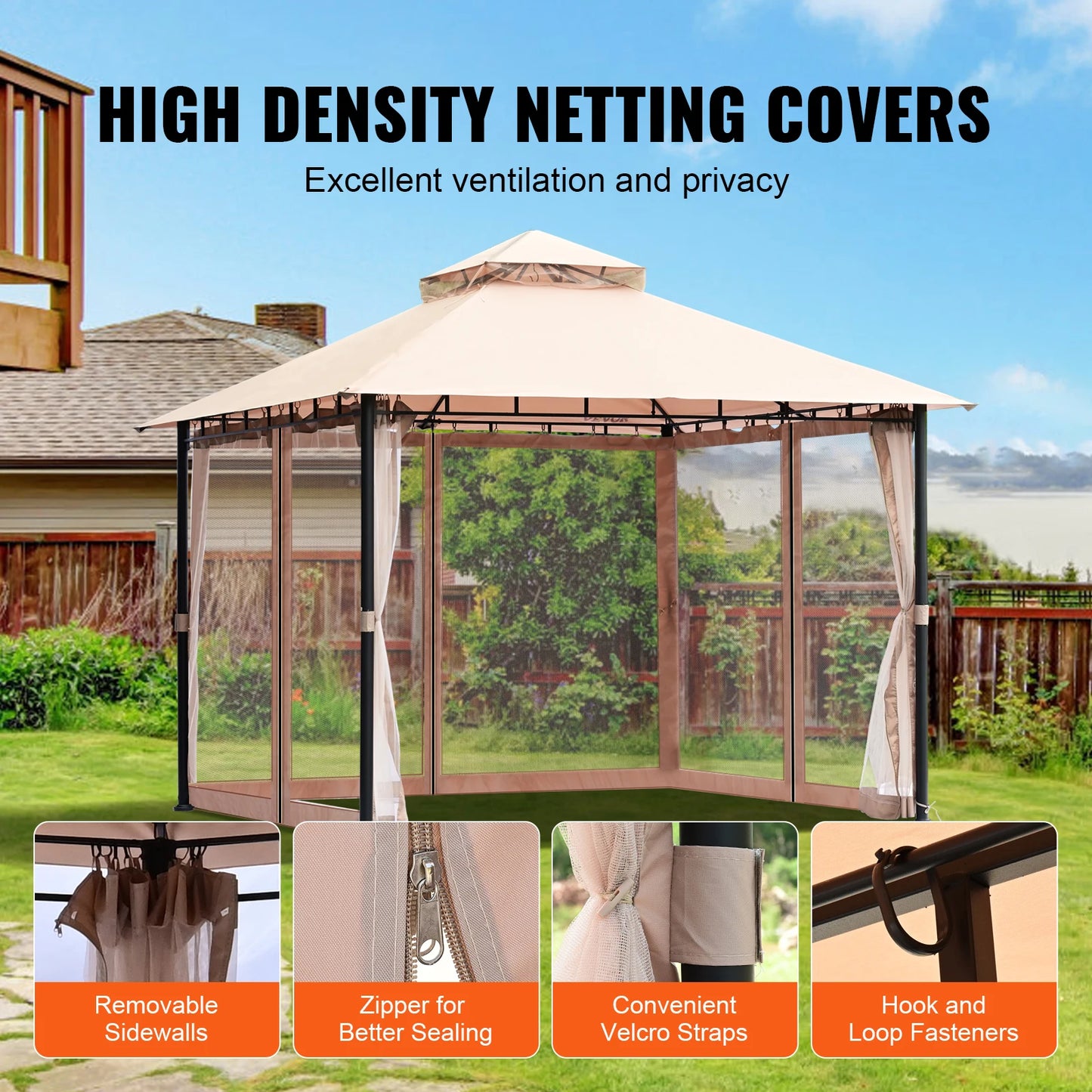 SucceBuy Portable Gazebo Outdoor Shelter Canopy Frame