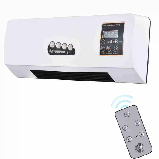 Youthink 2 In 1 Heater Fan With Nature Wind Timing Digital Display Wall Mounted Space Heater Home Office Dormitory