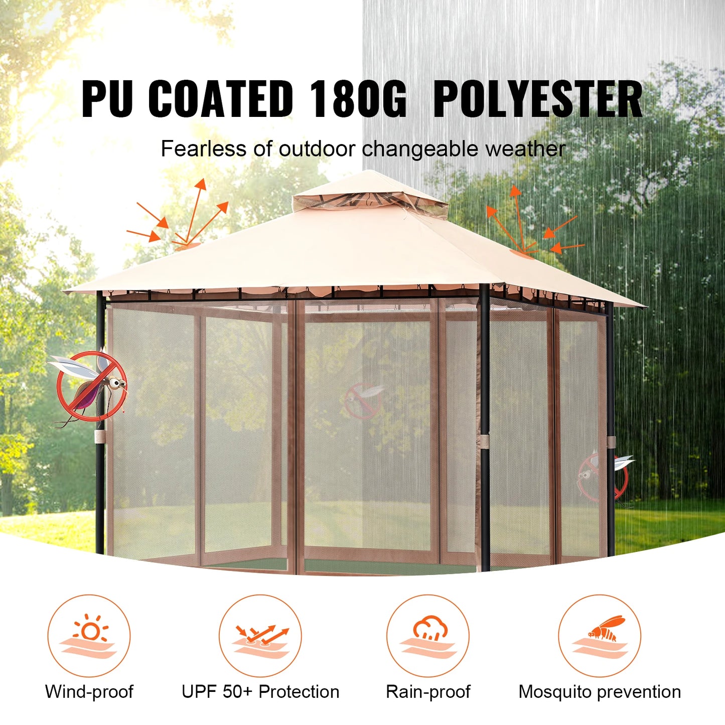 SucceBuy Portable Gazebo Outdoor Shelter Canopy Frame