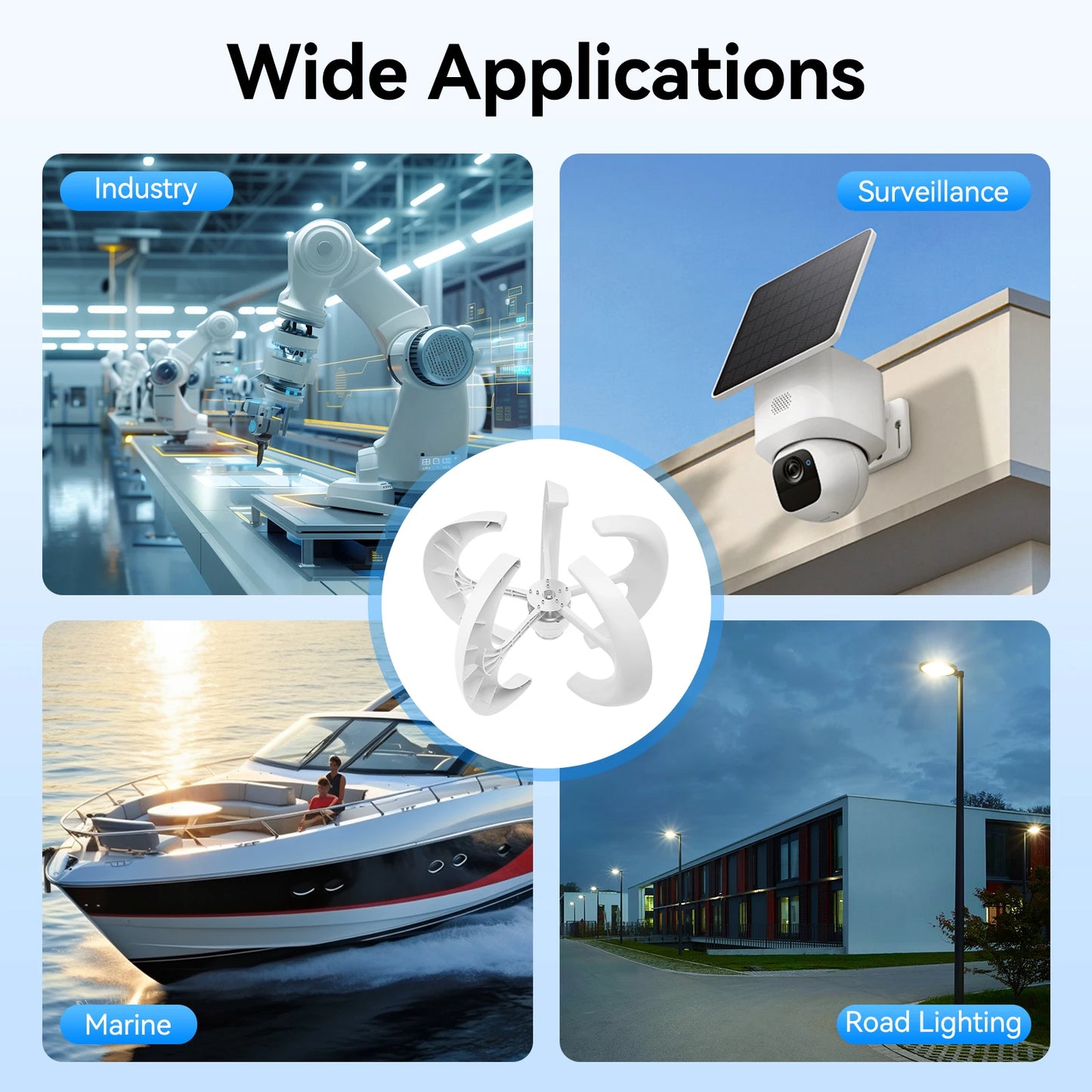 Control System 600W Lantern Wind Turbine Generator With Controller for Home and Boat