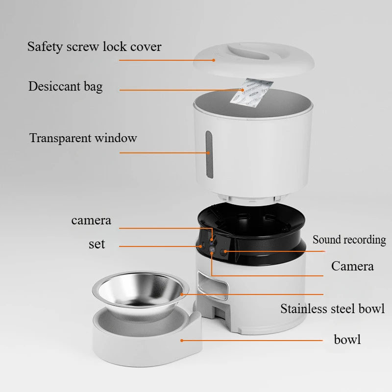 Hign Concerned WiFi Enabled Pet Feeder With Camera