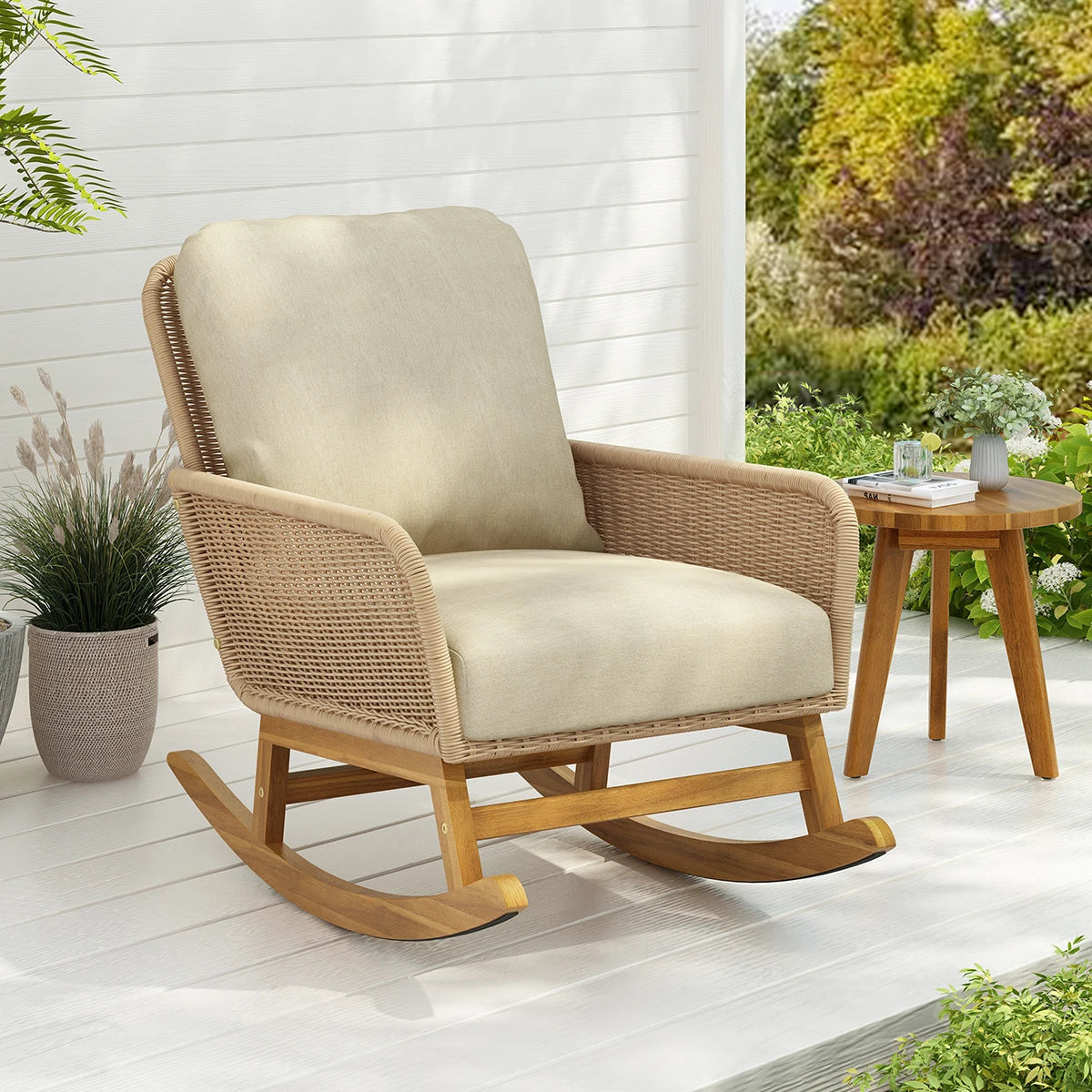 Twister CK Outdoor Wicker Rocking Chair For Garden Patio