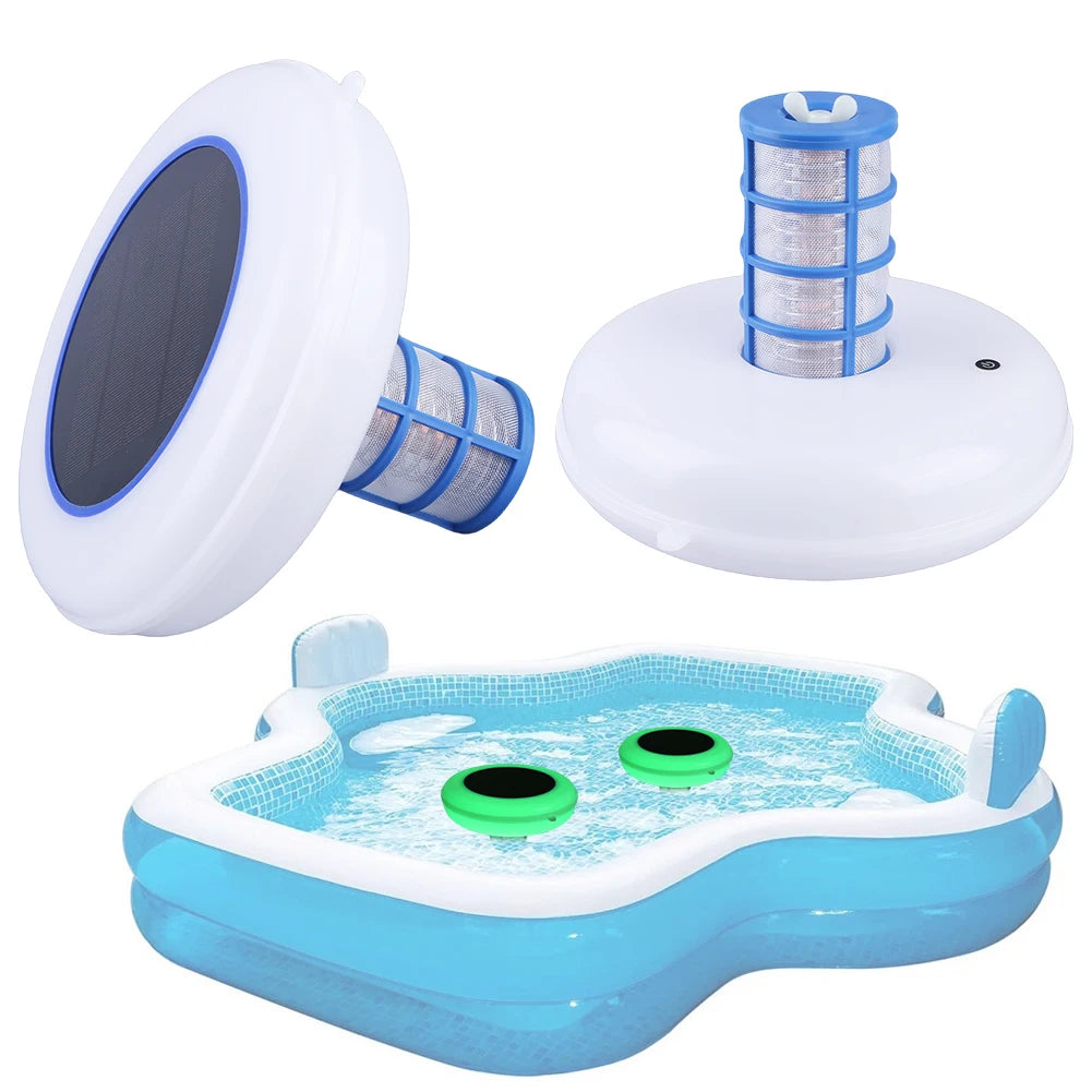 Copper Pool Cleaner Solar Ionizer With 7 Multicolor LED