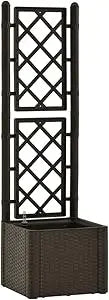 VidaXL Raised Bed With Trellis Self Watering Planter