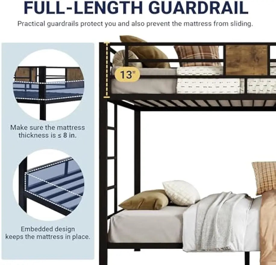 Allewie Twin Over Twin Bunk Bed With Rustic Accents