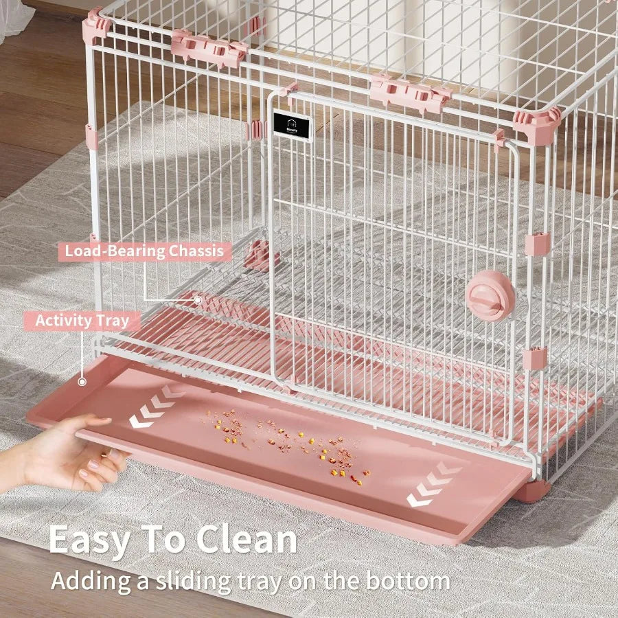 High-Concerned Indoor Ventilated Dog Crate With Tray