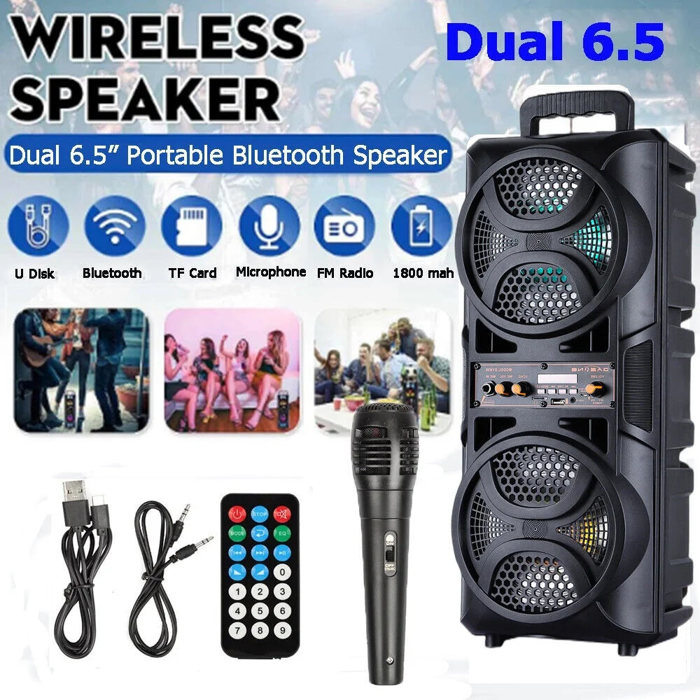 CURUK 3000W Portable Bluetooth Speaker System Karaoke