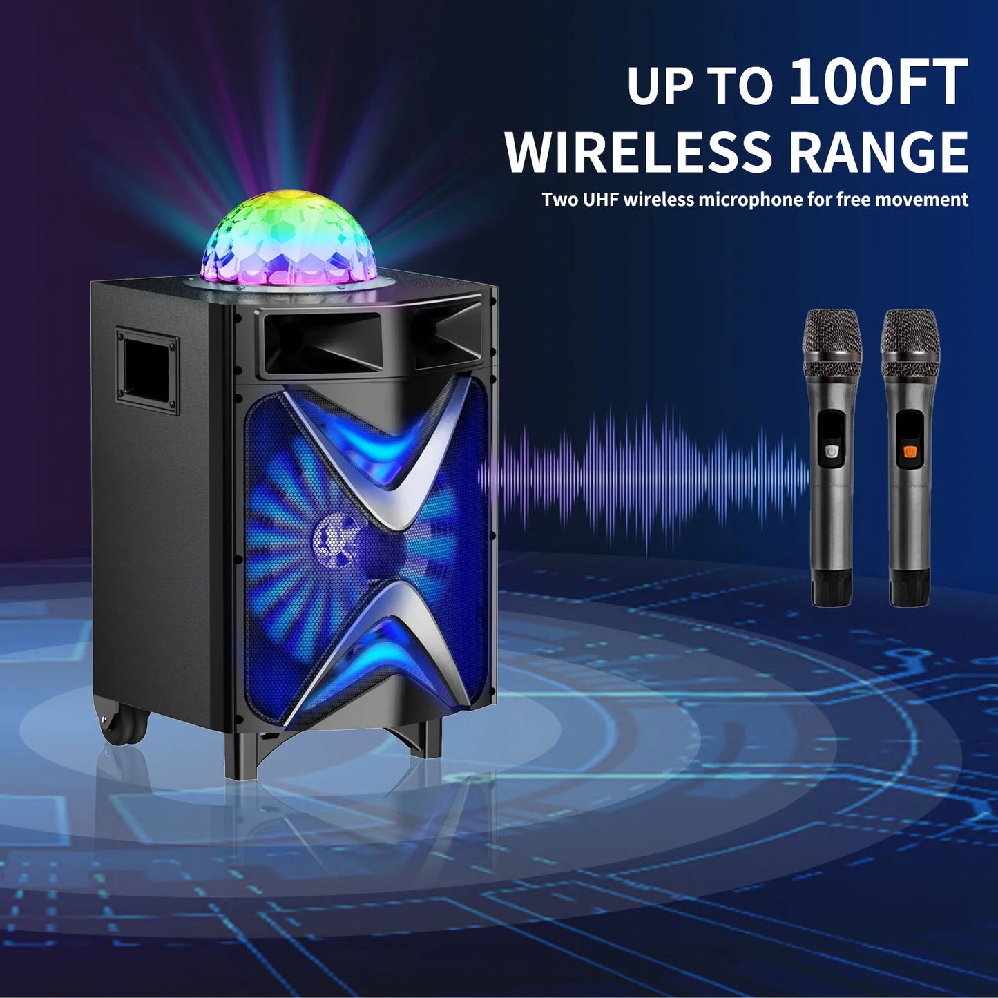 VeGue Karaoke Machine And Bluetooth Speaker PA System