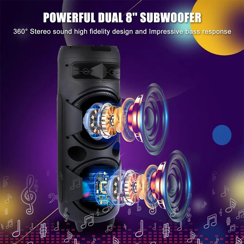 CURUK 5000W Portable Bluetooth Speaker Subwoofer System