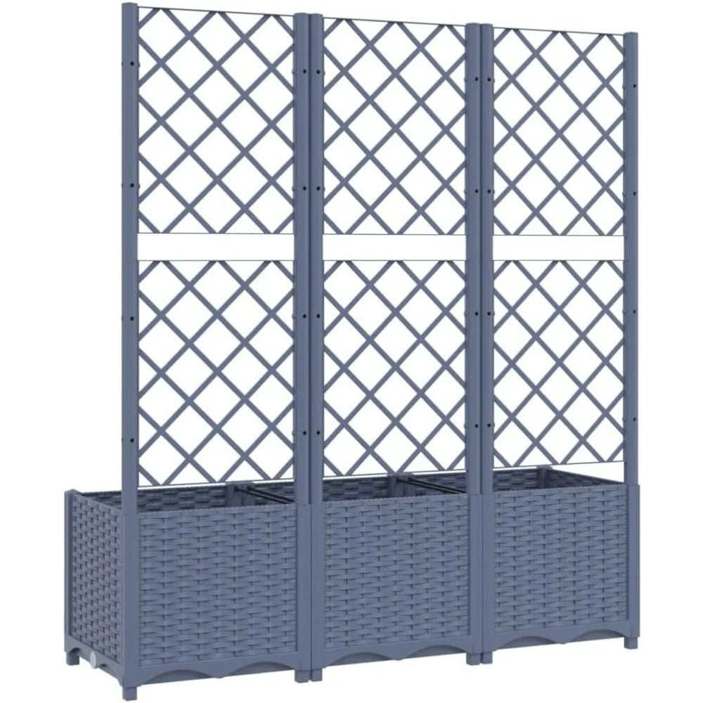 Garden Planter With Trellis Polypropylene Outdoor Patio