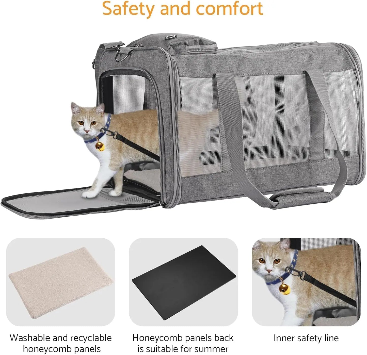 Breed AirlineApproved PremiumQuality UltraBreathableSided PetCarrier HoneycombBoard