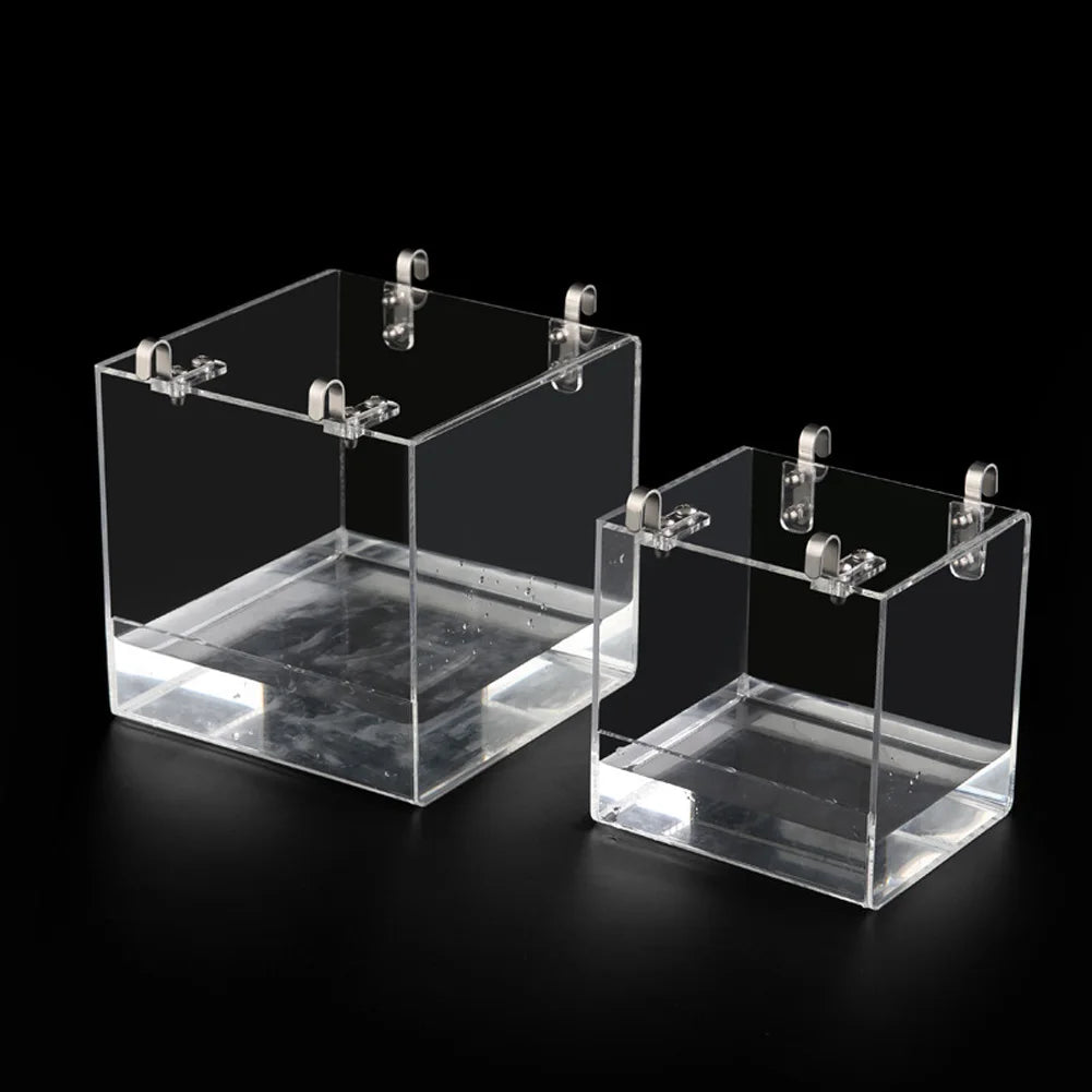 TWISTER.CK TranslucentAcrylic Bird Bath Box HangingInstallation WaterBathSystem CageAccessory