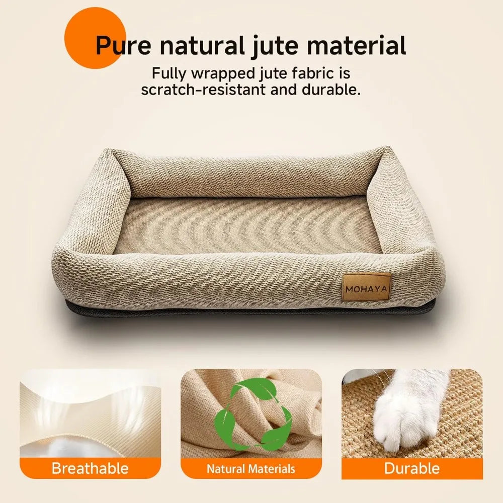 2 In 1 Pet Bed And Scratch Pad For Cats And Dogs Durable