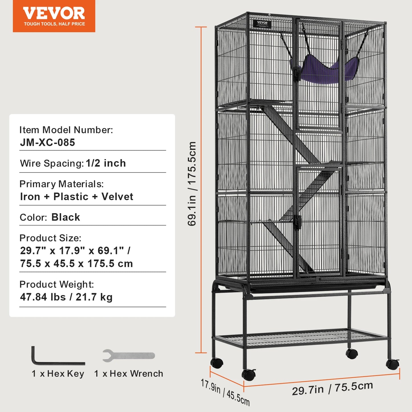 VEVOR Premium Critter Nation Cage On Wheels For Pets