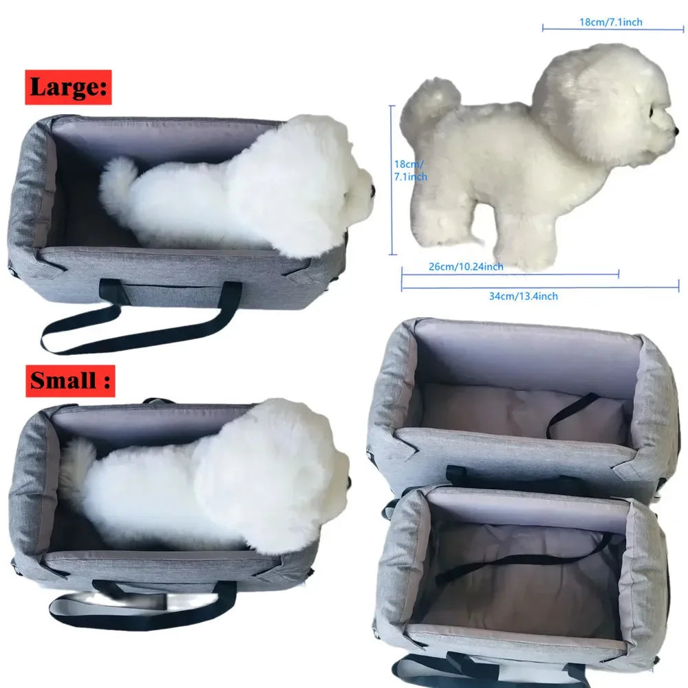 Portable Dog Car Seat Carrier Booster For Small Pets