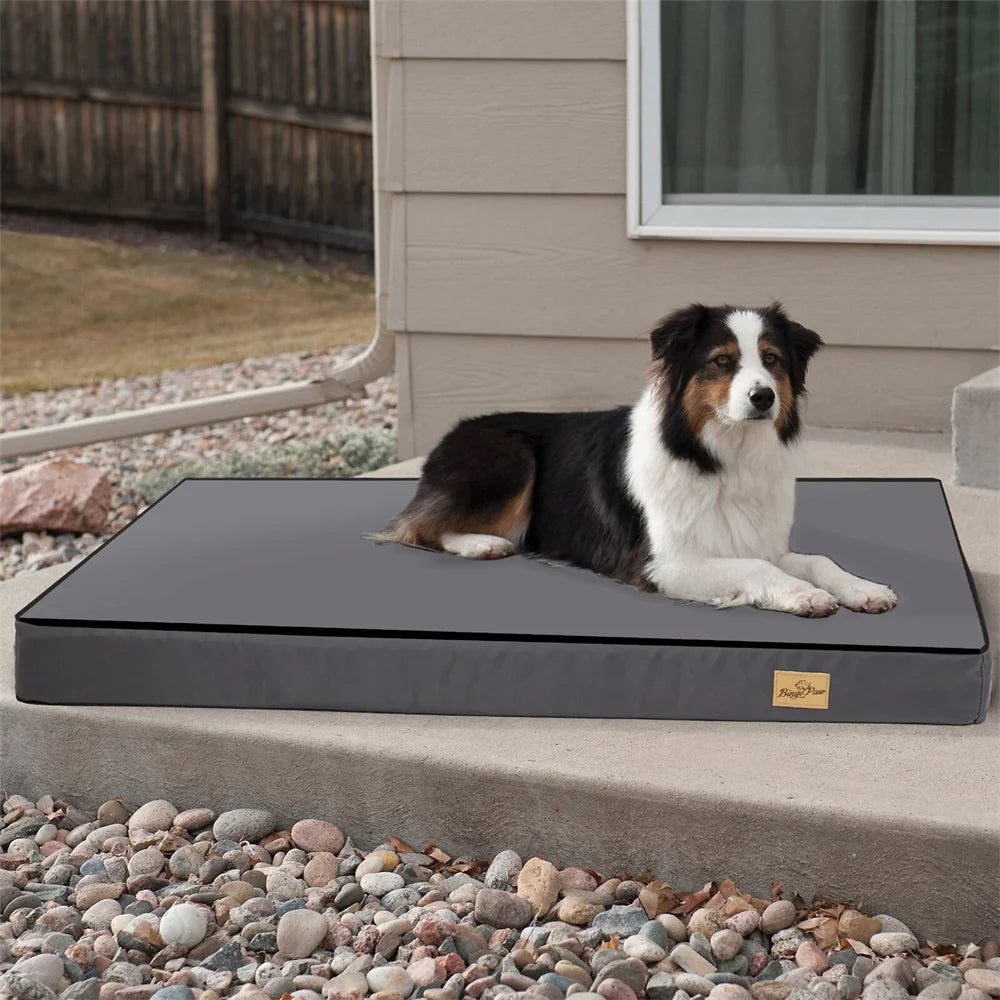 Large Orthopedic Waterproof Dog Bed With Washable Cover