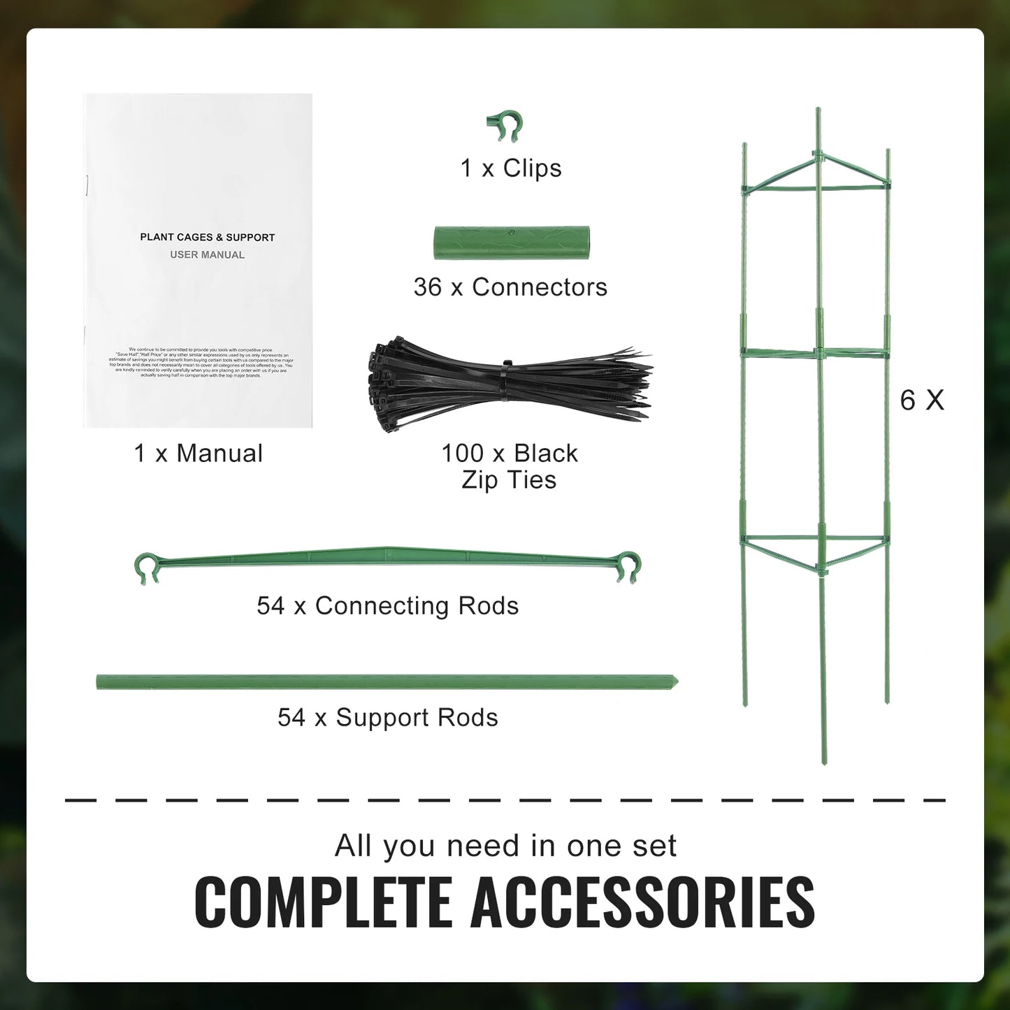 SucceBuy Tomato Cages Garden Trellis For Climbing Support