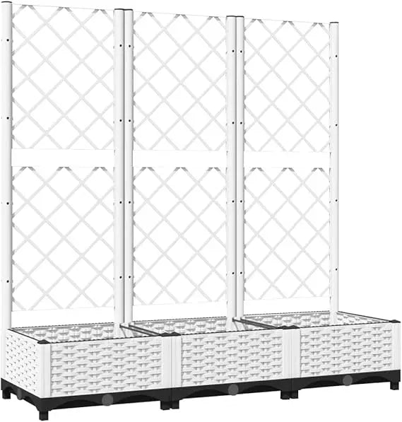 Garden Planter With Trellis Polypropylene Outdoor Patio