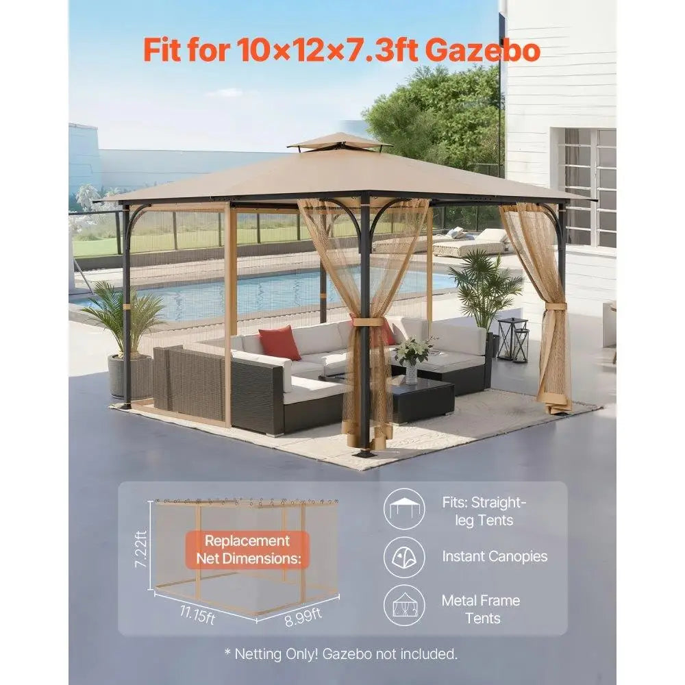 Origin Replacement Mesh Canopy Netting for Gazebos