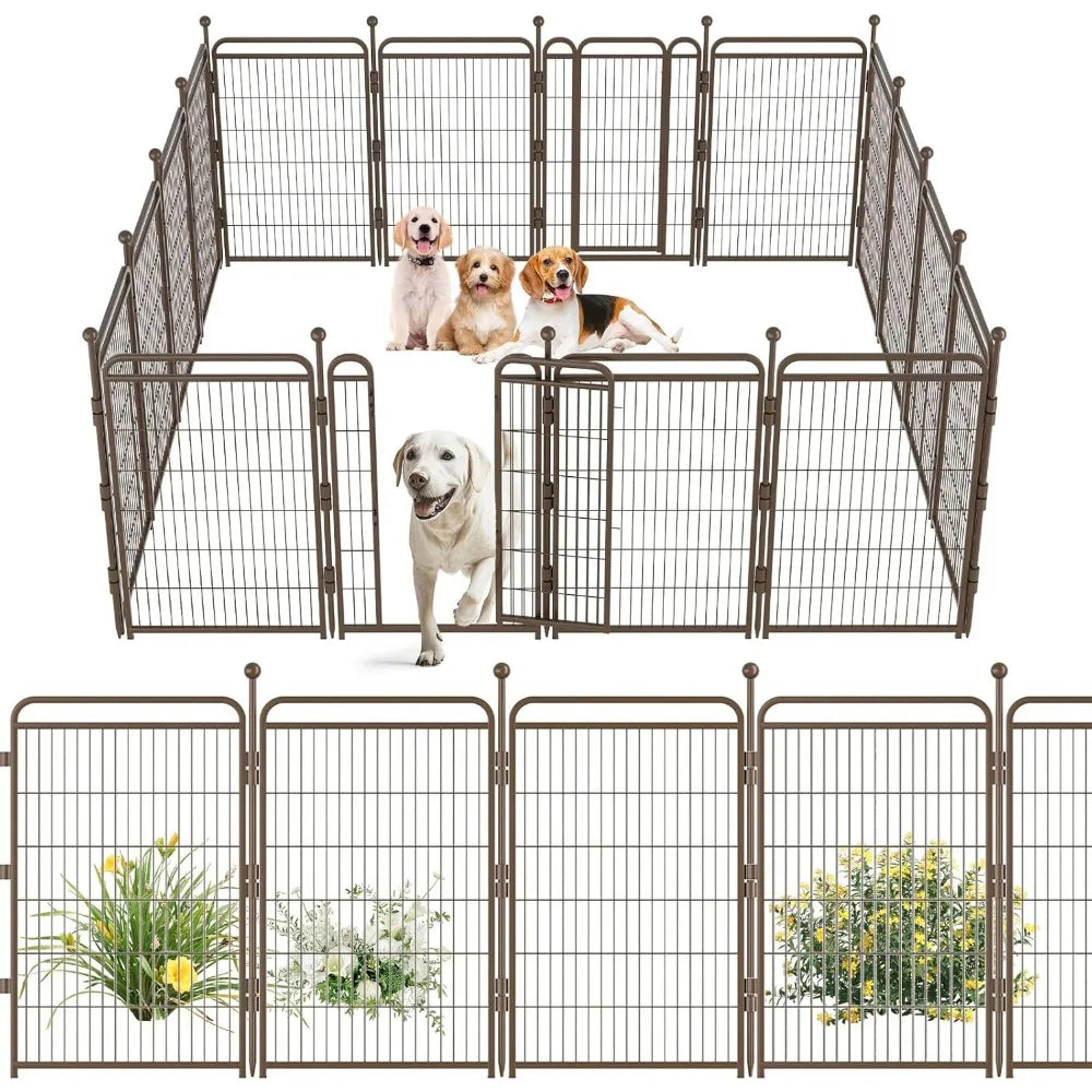 40 Inch Foldable Dog Playpen 16 Panel Indoor Outdoor