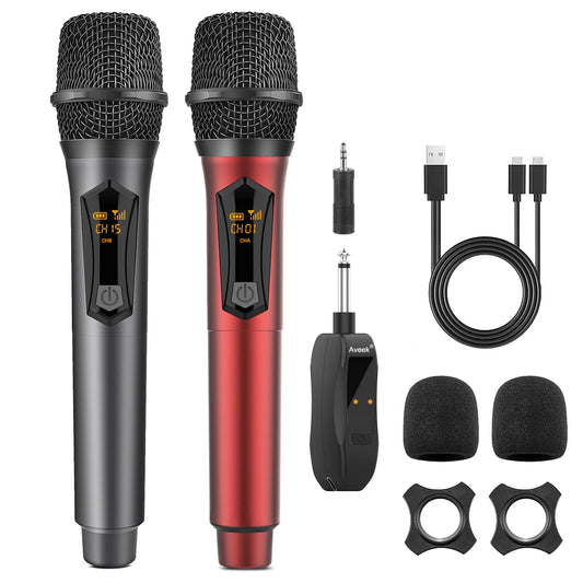 Aveek Wireless Karaoke Microphone 2.4GHz for Parties