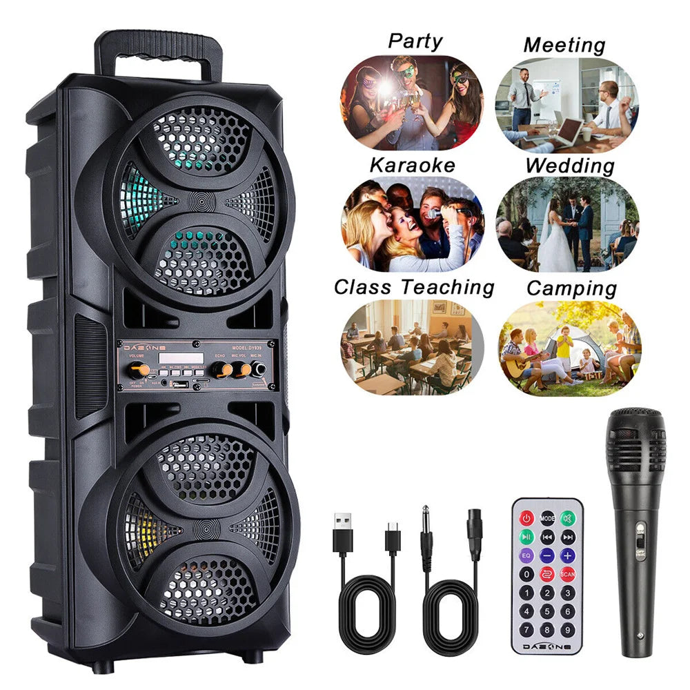 CURUK 3000W Portable Bluetooth Speaker System Karaoke