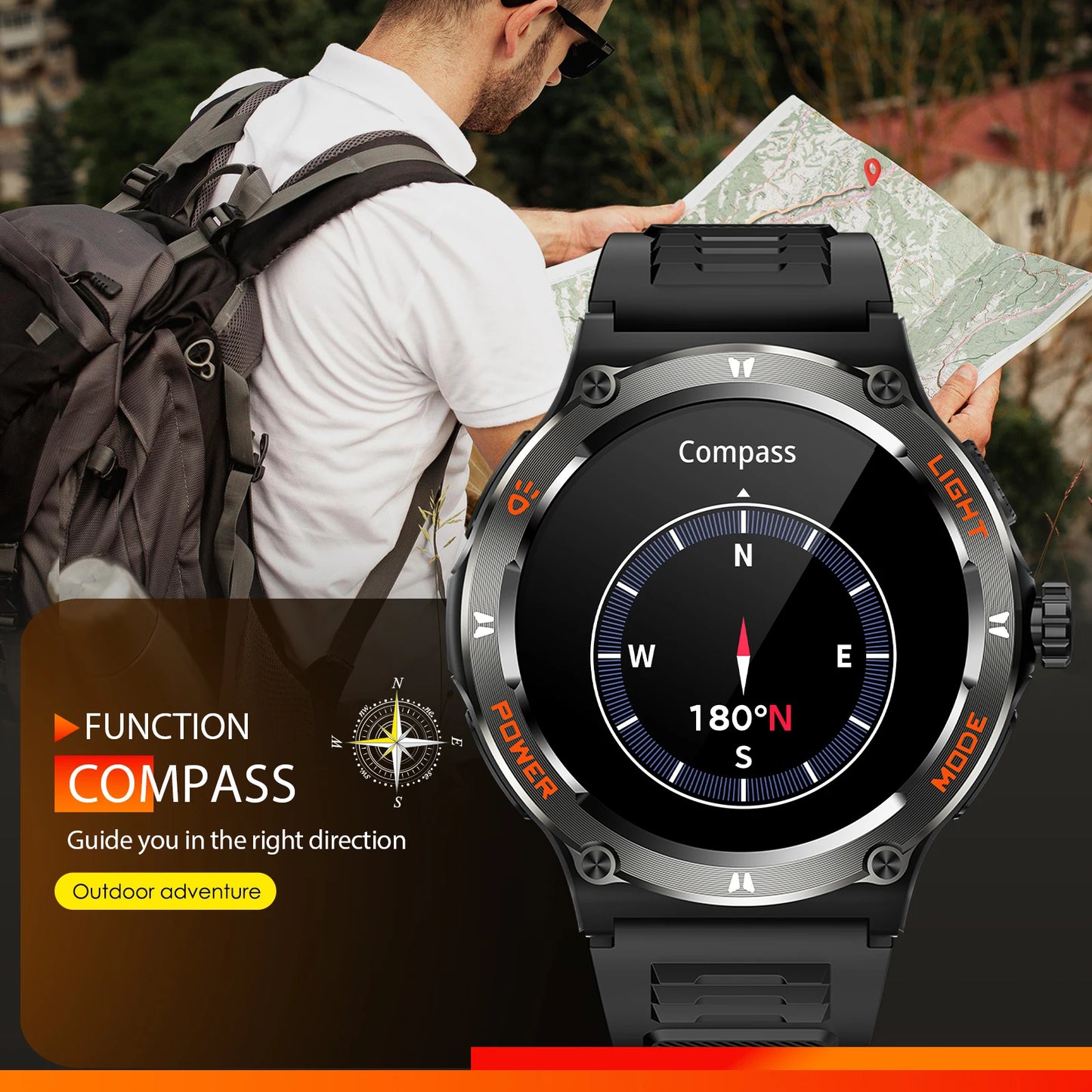 LaNikar Smart Watch 1.53 In Waterproof Sport Men Heart Rate